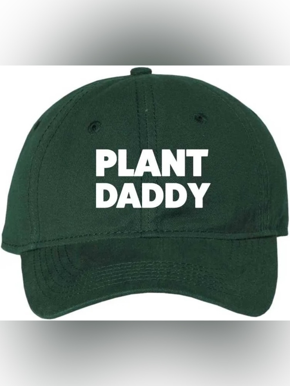 Plant daddy baseball Cap - Dark Green Hat with White Embroider great condition
